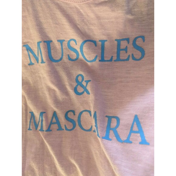 Emme Jordan Beautiful & Fabulous Soft Muscles Mascara Tank Top Shirt Pink Medium - Picture 2 of 6